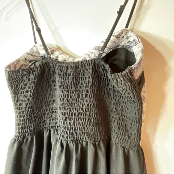 Mimi Chica Dress High Low Black White Zebra‎ Lace Midi Western Size S - Picture 6 of 10